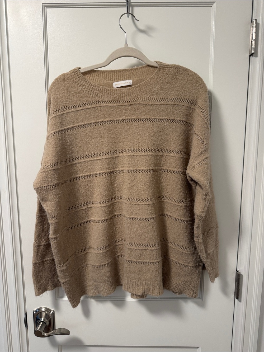 Women’s Cozy Neutral Crewneck Sweater - Beige
